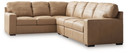 Bandon - Toffee - 3-Piece Sectional With Raf Loveseat - Leather Match
