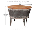 Shellmond - Metallic / Brown / Beige - Accent Cocktail Table