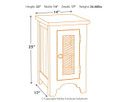 Wystfield - White / Brown - Chair Side End Table