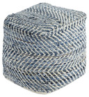 Chevron - Blue - Pouf