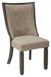 Tyler Creek - Black / Grayish Brown - Dining UPH Side Chair (Set of 2) - Framed Back