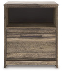 Elbrim - Brown - One Drawer Night Stand