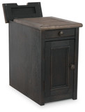 Tyler Creek - Grayish Brown / Black - Chair Side End Table