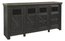 Tyler Creek - Black / Gray - Extra Large TV Stand