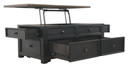 Tyler Creek - Grayish Brown / Black - Lift Top Cocktail Table