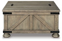 Aldwin - Gray - Cocktail Table With Storage - Square
