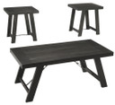 Noorbrook - Black / Pewter - Occasional Table Set (Set of 3)
