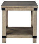 Aldwin - Gray - Rectangular End Table - Crossbuck Styling