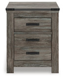 Frandern - Gray - Two Drawer Night Stand
