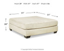 Rawcliffe - Parchment - Oversized Accent Ottoman