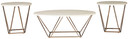 Tarica - White / Metallic - Occasional Table Set (Set of 3)