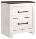 Gerridan - White / Gray - Two Drawer Night Stand
