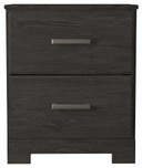 Belachime - Charcoal - Two Drawer Night Stand