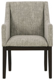 Burkhaus - Beige / Dark Brown - Dining UPH Arm Chair (Set of 2)