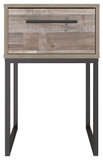 Neilsville - Whitewash - One Drawer Night Stand - Vinyl-Wrapped