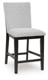 Neymorton - Dark Grayish Brown - 5 Pc. - Rectangular Dining Room Counter Table, 4 Barstools
