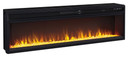 Krystanza - Weathered Gray - TV Stand with Wide Fireplace Insert