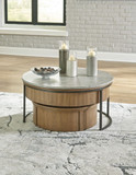 Fridley - Gray / Brown / Black - Nesting Cocktail Tables (Set of 2)