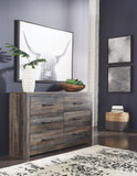 Drystan - Dresser, Mirror, Bookcase Bed Set