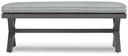 Elite Park - Gray - Bench With Cushion