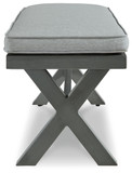 Elite Park - Gray - Bench With Cushion