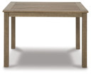 Aria Plains - Brown - Square Dining Table W/Umb Opt