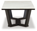 Fostead - White / Espresso - Rectangular Cocktail Table