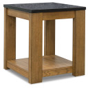 Quentina - Light Brown / Black - Rectangular End Table