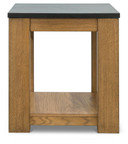 Quentina - Light Brown / Black - Rectangular End Table