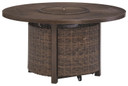 Paradise Trail - Medium Brown - Round Fire Pit Table