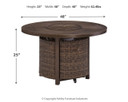 Paradise Trail - Medium Brown - Round Fire Pit Table