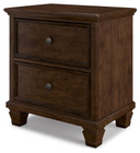 Danabrin - Brown - Two Drawer Nightstand
