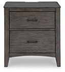Montillan - Grayish Brown - Two Drawer Night Stand