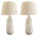 Willport - Off White - Ceramic Table Lamp (Set of 2)
