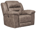 Stoneland - Fossil - Power Rocker Recliner - Faux Leather