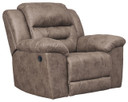 Stoneland - Fossil - Rocker Recliner - Faux Leather