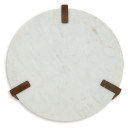 Isanti - White / Brown - Round Cocktail Table