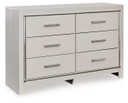 Zyniden - Silver - Six Drawer Dresser