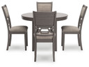 Wrenning - Gray - Dining Room Table Set (Set of 5)