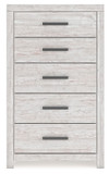 Cayboni - Whitewash - Five Drawer Chest