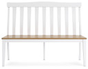Ashbryn - White / Natural - Double Dining Chair