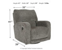 Wittlich - Dark Gray - Swivel Glider Recliner