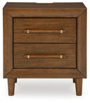 Lyncott - Brown - Two Drawer Night Stand