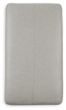 Amiata - Glacier - Oversized Accent Ottoman - Leather Match