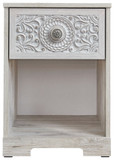 Paxberry - Whitewash - One Drawer Night Stand