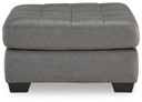 Clairette Court - Alloy - Oversized Accent Ottoman