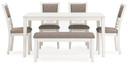 Erinberg - Antique White - Dining Room Table Set (Set of 6)
