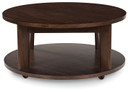 Korestone 2 - Dark Brown - Round Cocktail Table