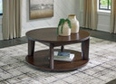 Korestone 2 - Dark Brown - Round Cocktail Table