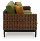 Horizon Hall - Brown / Green - Sofa With Cushion